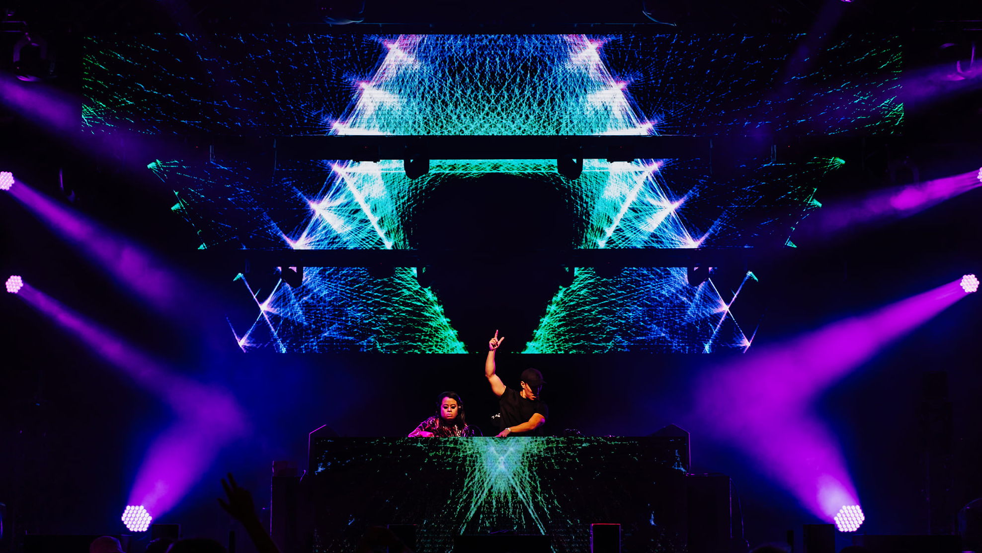 Raylx laser show production team creating immersive lightscapes for events in Brisbane